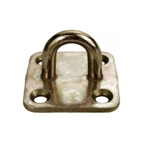 Occhiolo su piastra 36 x 36 x 3,0 mm. - zincato giallo
