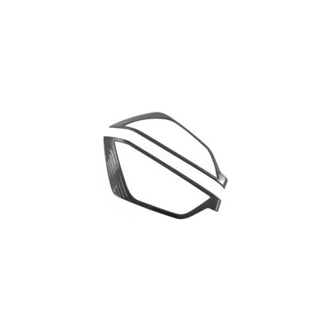 Accessoires pour phares automobiles : baguettes et cadres de garniture en fibre de carbone ABS pour les modèles D-Max 2021, 2022 et 2023. (1/2)