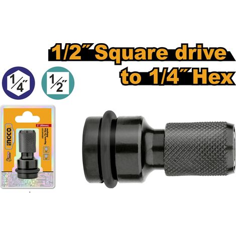 INGCO ADAPTADOR VASO 6C.1/4"-4C.1/2" 50 mm.2" ABH60501
