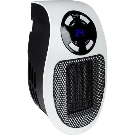 Chauffage céramique PTC 500W 230V, ventilateur soufflant électrique 28,46 m³/h, rotation 90°, prise secteur (1/5)