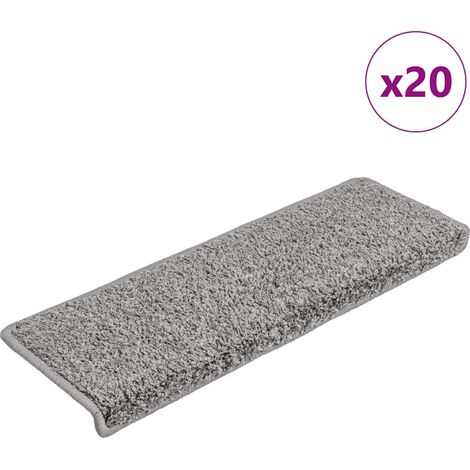 Stufenmatten 20 Stk. 65x21x4 cm Grau Rechteckiger Rand