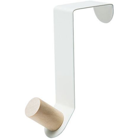 Stainless Steel Over Door Hook for Coat Rack No Drill (5pcs, White) (1/5)