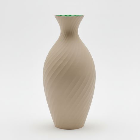 Vase décoratif en forme de pichet, beige, pour fleurs, design élégant (1/3)