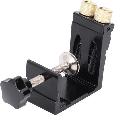 Noir gabarit de perçage de trous biaisés en alliage d'aluminium mini kit de trous cachés pour bricolage et usage professionnel (1/5)