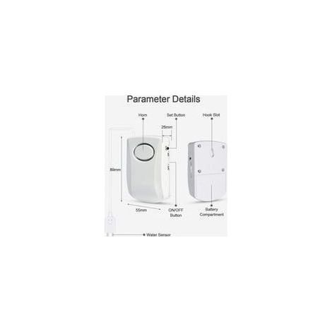 Détecteur d'inondation Wi-Fi 130dB – Notifications push sur smartphone – Installation facile – Pour salles de bain, cuisines et sous-sols (1/4)