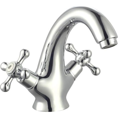 Edouard Rousseau Retro-Wasserhahn mit silberner Oberfläche