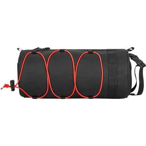 Bolsa delantera para bicicleta - Accesorio para cuadro - con correa para el hombro - 24x10x10cm - Impermeable - Naranja (1/5)