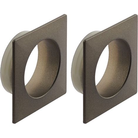 2x Rosace de bouton poussoir carrée en plastique pour épaisseur de porte 19mm Verrou Fermeture Caravane Sécurité Push-lock, anthracite (1/3)