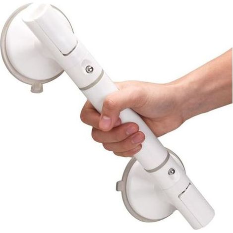 Lntyq Poignées de maintien pour personnes âgées 35 cm, poignée de douche sans perçage, max 110 kg, poignée de douche avec anneaux lumineux (1/5)