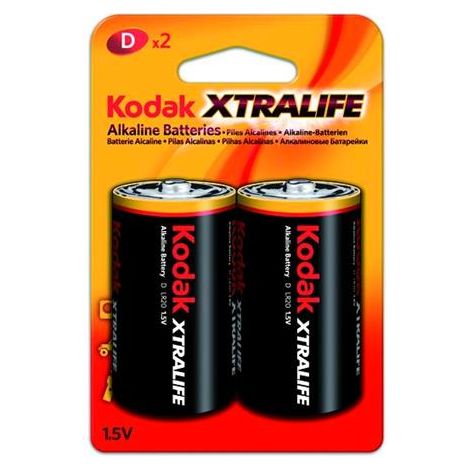 Pile Kodak Alkaline Xtralife Torcia 2Pz D