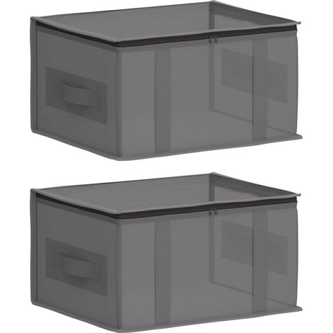 vidaXL Caja de almacenamiento con ventana superior transparente 2 uds. (1/2)