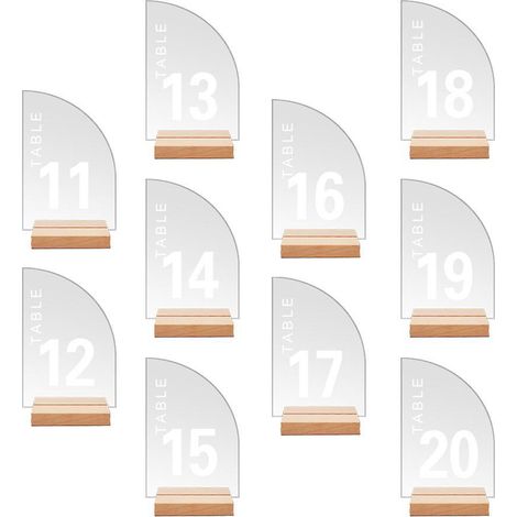 10 Assiettes De Table En Acrylique En Forme De Voile Avec Bases - Grandes, Assiettes De Table De Mariage, Assiettes De Table, Assiettes De Cocktai (1/5)