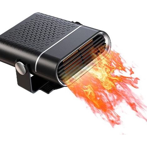 Chauffage de voiture 12 V/24 V - Chauffage allume-cigare portable - Chauffage et refroidissement rapides - Fonctions dégivrage et désembuage - Orientation du ventilateur réglable - Pour voitures, SUV (1/5)