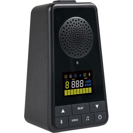 Métronome AROMA 2-en-1 avec haut-parleur Bluetooth pour guitare, piano, batterie et violon. Métronome numérique rechargeable avec comptage des voix, batterie haute capacité 1300 mAh, écran couleur VA, (1/2)