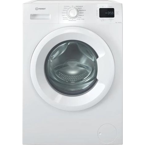 Indesit – Lave-linge frontal 9 kg – Vitesse d’essorage 1400 tours/min – Classe énergétique A – Moteur induction silencieux – 5 cycles rapides (1/5)