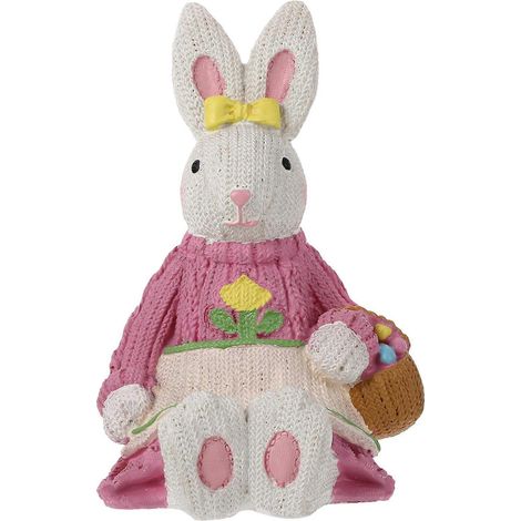 Décoration de bureau pour la maison, 1 pièce : Lapin de Pâques en résine artisanale (1/5)