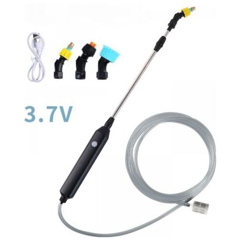 Pulvérisateur électrique pour plantes, baguette de pulvérisation d'arrosage, pulvérisateur de jardin portable à batterie rechargeable avec 3 buses et tuyau de 3 m, pulvérisateur multifonction pour pla