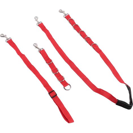 Sangles ventrales de toilettage pour chiens, boucle réglable en Nylon et rallonge pour animaux de compagnie, fournitures pour Table, lot de 3, rouge (1/5)