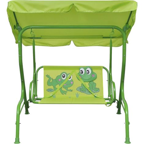 INLIFE Siège balançoire pour enfants vert (1/5)