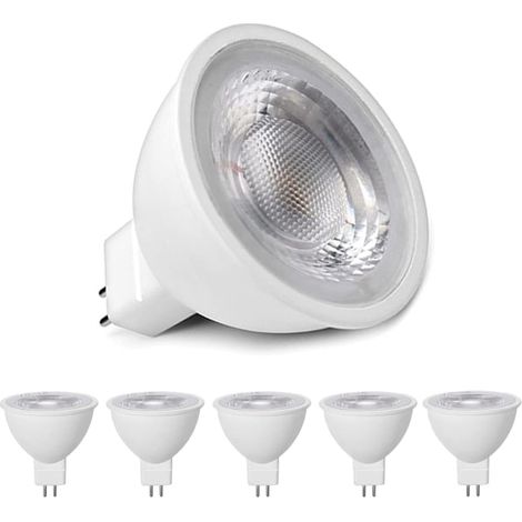 Ampoules LED MR16 blanc chaud 3000K, MR16 GU5.3 LED 5W, lot de 5 (1/5)