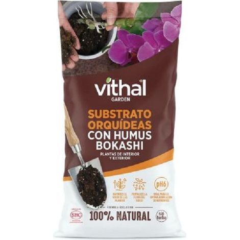 VITHAL GARDEN SUBSTRATO ORQUÍDEAS CON HUMUS DE ALGAS BOKASHI 2