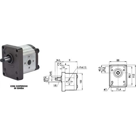 Pompa ad ingranaggi gruppo 2 versione standard albero conico pres. max 250 bar - 81621