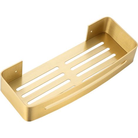 1 Pcs Douche Etagère Montage Mural Etagere Rangement Douche ,Panier Rangement Douche Salle de Bains Aluminium Rangement Organiseur pour Shampoing Gel Douche(Doré) BLOW (1/5)