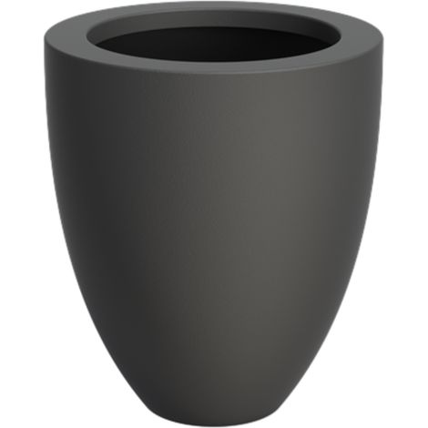 Adezz Canna Pflanzgefäß Fiberglas Pflanzkübel Blumenkübel 720x840 mm schwarz