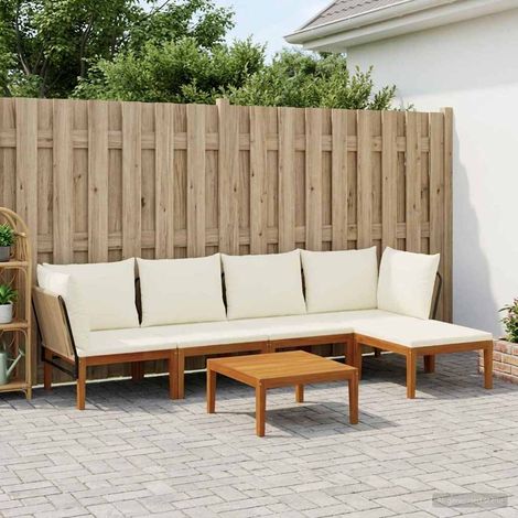 vidaXL 6 uds. Madera de Acacia Sólida y Cuerda Natural (1/5)