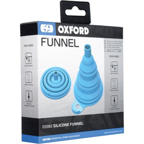 Entonnoir pliable pour carburant/huile, en plastique de haute qualité, bleu
