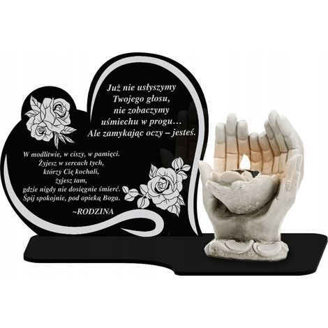 Bougie LED cœur XL en plâtre – Souvenir cimetière – Résistante intempéries – Éclairage blanc chaud – Hauteur 18 cm