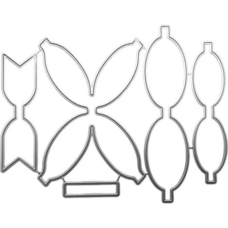 Stanzformen zum Prägen von Fliegen für Geschenkkarten, DIY-Haarschleifen und Scrapbooking