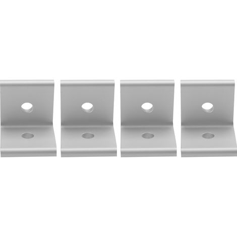 4 connettori angolari a 90° in profilo di alluminio (bianco 4545).