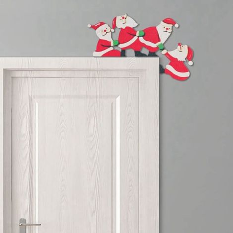 2 PièCes DéCorations de Cadre de Porte de NoëL en Bois pour Portes de Maison de NoëL, FenêTres, Murs, FêTe, D (1/5)