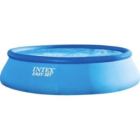 Intex – Piscine gonflable Easy Set 366 x 76 cm – Volume 5621 l – Système de filtration Krystal Clear 12 V – Montage rapide en 10 min (1/3)