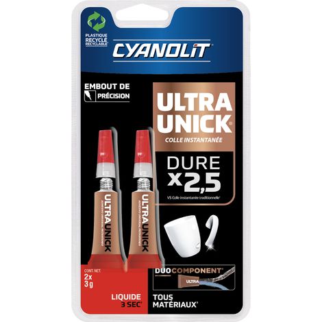 Colle Instantanée Universelle Ultra Unick Liquide 2 X 3 G Colle Instantanée Universelle Ultra Unick Liquide 2 X 3 G - Cyanolit
