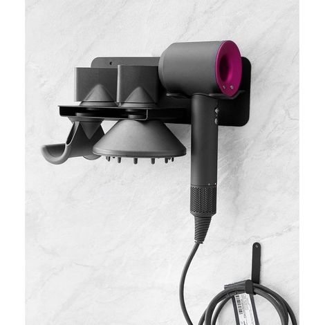 Support Mural pour sèche Cheveux Dyson Supersonic et Accessoires de Rangement (1/5)
