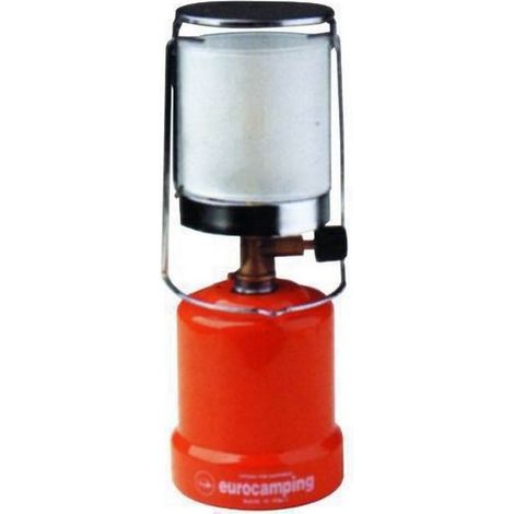 Campingaz 7858010 Lampada a Gas Butano 1069 Accensione Manuale 100 W Vetro 80x80 mm Base in Metallo colore Arancio