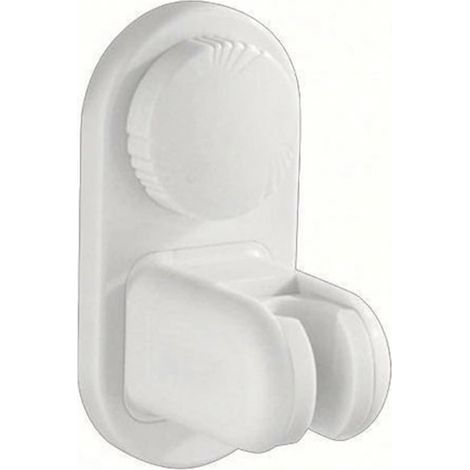 Braccio doccia autoadesivo con supporto per soffione regolabile. Piastra di base fissa a parete per accessori da camera da letto. (1/5)