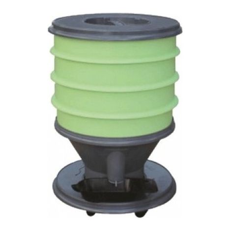 Graf – Lombricomposteur ECO-WORMS vert clair – 62 cm de hauteur – Bac collecteur et 3 tamis – Pour déchets de cuisine sans odeur