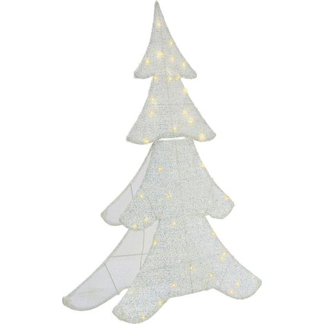 Decorazione natalizia da esterno a LED Albero di Natale 95 cm Bianca Edasjon