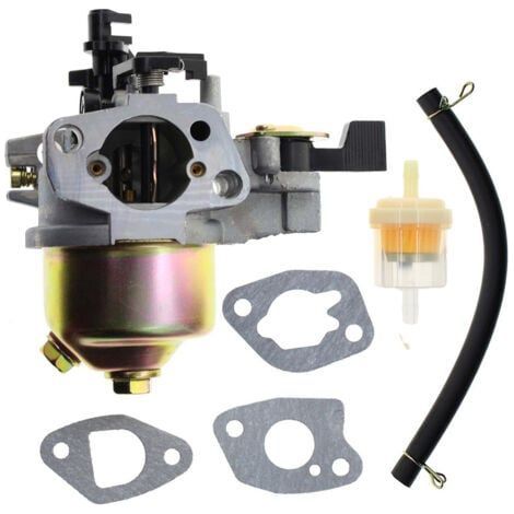 Lot de 2 kits carburateur compatible avec tondeuses Honda GXV120/GXV140/GXV160/HR194/HR195/HR214/HR215/HR216, joint de conduite de carburant inclus. (1/4)