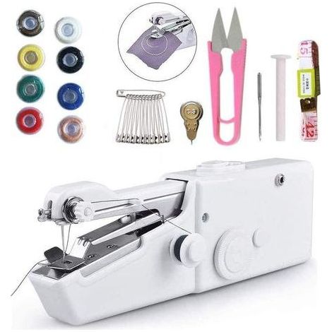 Mini machine à coudre électrique portable avec accessoires de couture pour tissu… (1/5)