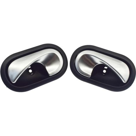 Poignée de porte intérieure d’intérieur de voiture compatible avec Renault Master MK3 Megane II Clio III Scenic II - Argent (1/3)