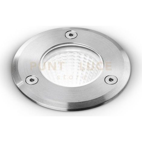 GES544- SEGNAPASSI IN ALLUMINIO E ACCIAIO AISI 306 LED 4000K 785LM 9W TONDO