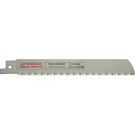 ROTHENBERGER 50261 - Hojas para sierra de sable 200x25x1 6z