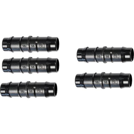 5 Connecteurs Droit Cannelé - ø 16mm- lot de 5 pieces - jardiboutique (1/3)