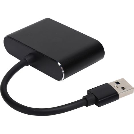 Adaptateur USB-C vers HDMI et VGA Double Affichage Convertisseur Vidéo Full HD pour Ordinateur Portable (1/5)