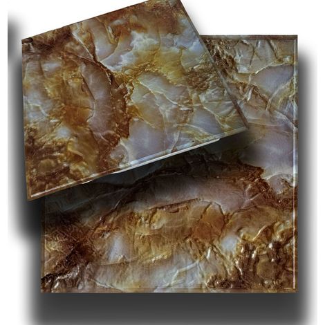 Piastrelle 3D a rilievo AUTOADESIVE in PVC 30x30cm Pietra, mattoni, marmo. Idrorepellenti-PIETRA MARMOREA 30x30cm