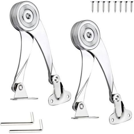Lntyq Charnière Porte Placard, Support Charnière Acier Inoxydable Charniere Meuble Réglable Angle D'ouverture 75 ° / 90 ° / 110 °avec Clé Hexagonale Pour Les Armoires Et Penderies Domestiques (1/5)